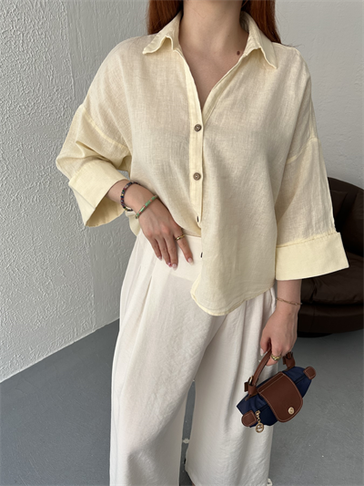Oversize Sırt Detaylı Gömlek T.sarı