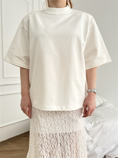 Oversize Tişört Ekru