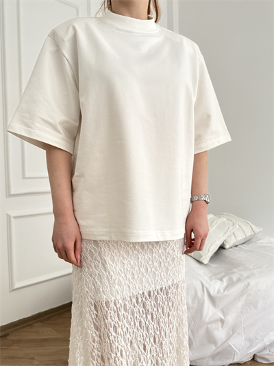 Oversize Tişört Ekru