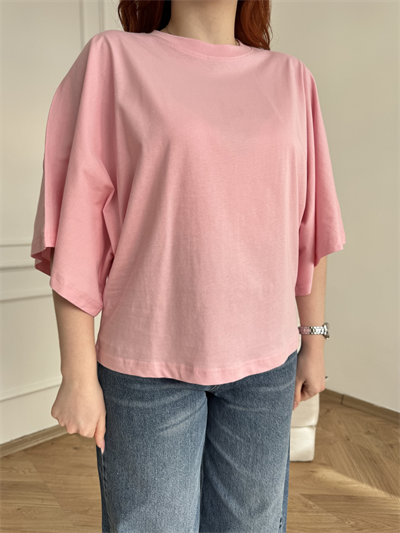 Oversize Tshirt Şeker pembe