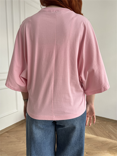 Oversize Tshirt Şeker pembe