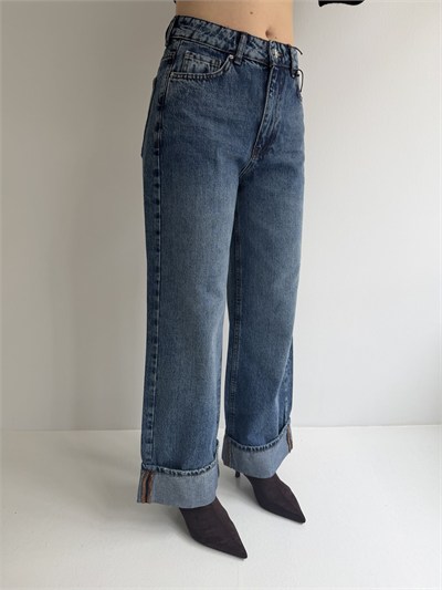 Paça Katlamalı Jean Pantolon Tint