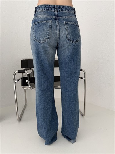 Paça Kesik Flare Jean Pantolon Tint
