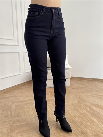 Paçası Dikişsiz Mom Pantolon 17 lacivert