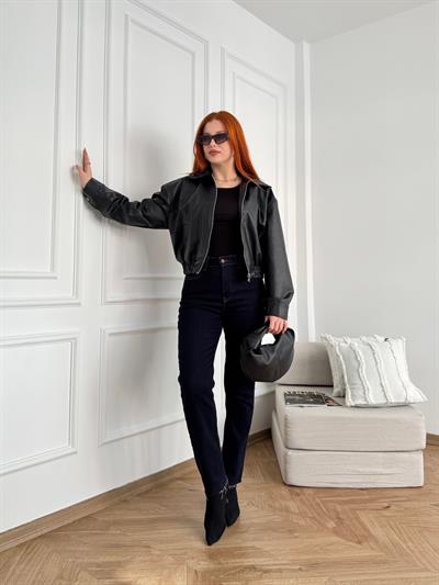 Paçası Dikişsiz Mom Pantolon 17 lacivert