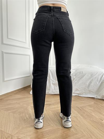 Paçası Dikişsiz Mom Pantolon 23 antrasit