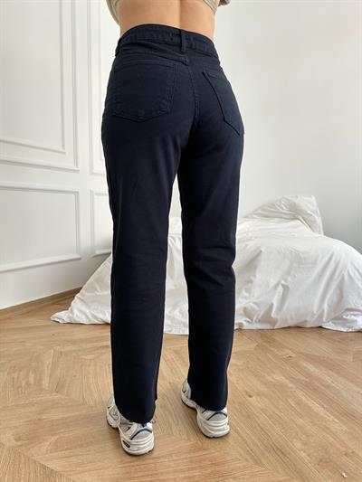 Paçası Dikişsiz Mom Pantolon 73 lacivert
