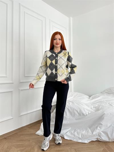 Paçası Dikişsiz Mom Pantolon 73 lacivert