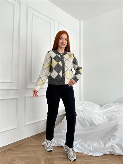 Paçası Dikişsiz Mom Pantolon 73 lacivert