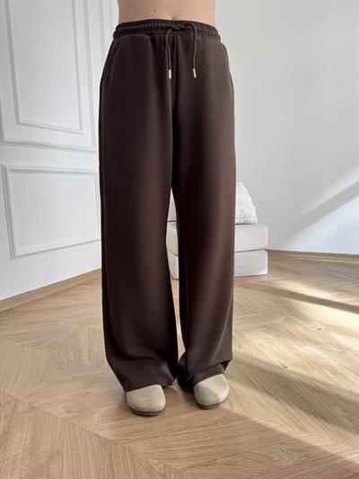 Beli İpli Relax Fit Eşofman Acı kahve