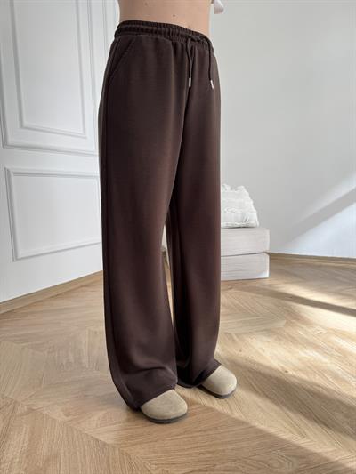 Beli İpli Relax Fit Eşofman Acı kahve
