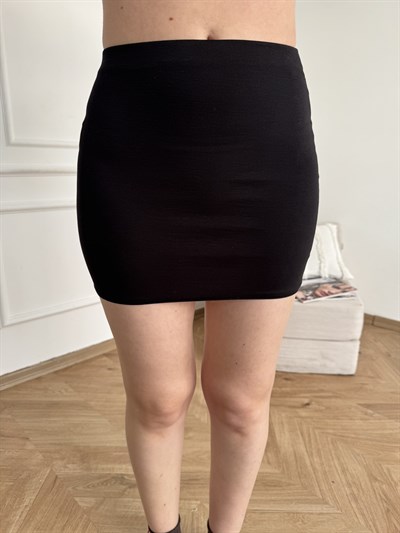 Penye Mini Etek Siyah