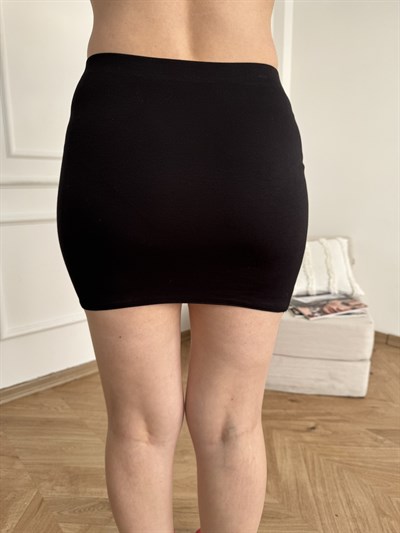 Penye Mini Etek Siyah