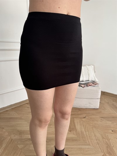 Penye Mini Etek Siyah