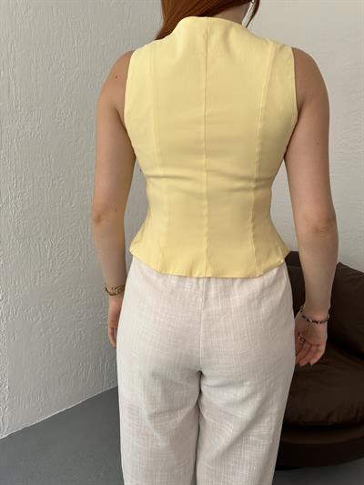 Peplum Korse Açık sarı