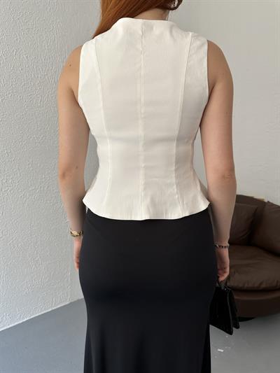 Peplum Korse Ekru