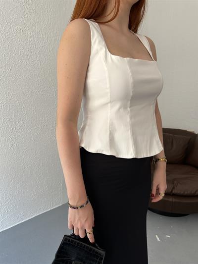 Peplum Korse Ekru