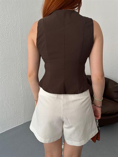 Peplum Korse Kahve