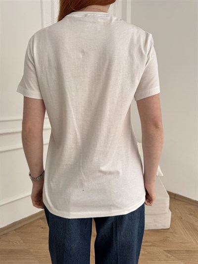 Perfect Match Baskılı T-shirt Ekru
