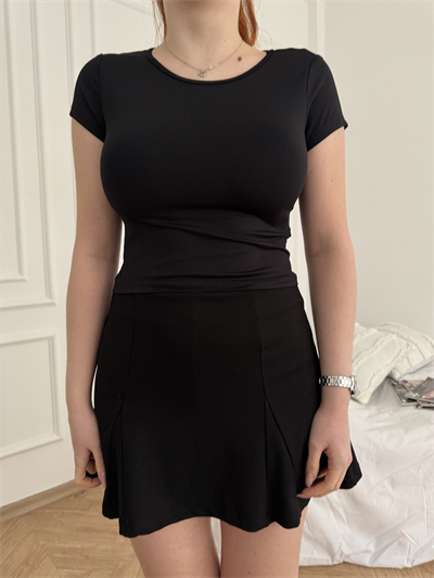 Poliamid Crop Body Siyah