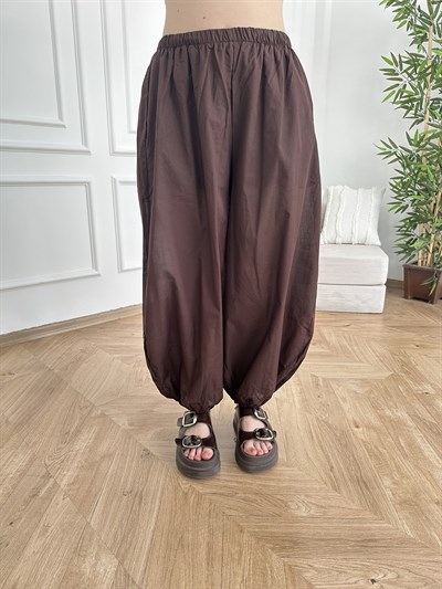 Relax Fit Astarlı İnce Pantolon Acı kahve