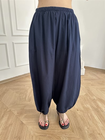 Relax Fit Astarlı İnce Pantolon Lacivert