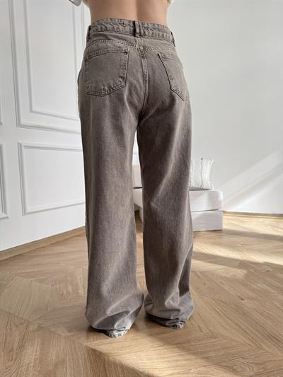 Renkli Denim Pantolon Kahve