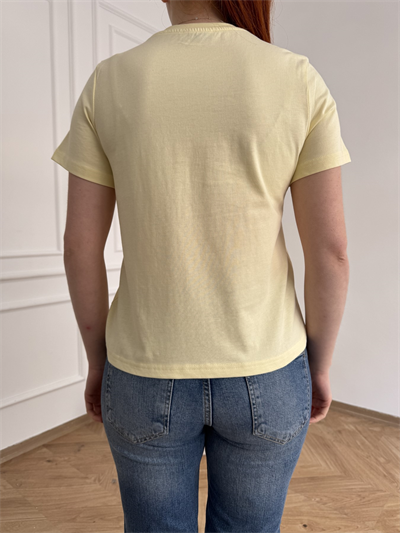 Santorini Basic Fit T-shirt Sarı
