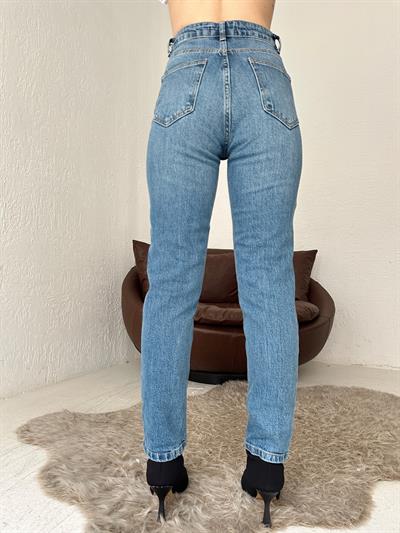 Slim Mom Pantolon Mavi