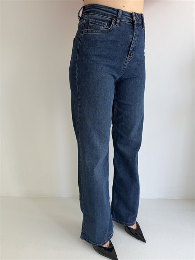 Straight Jean Pantolon Koyu mavi