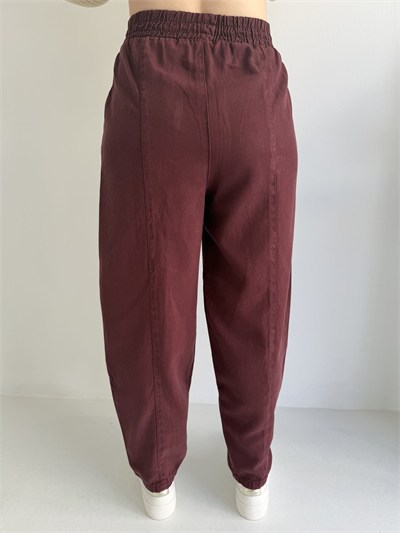 Tencel Balon Pantolon Bordo
