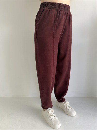 Tencel Balon Pantolon Bordo