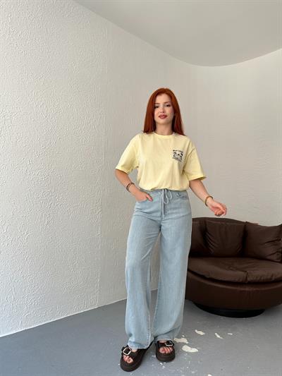 Tencel Kumaş Pantolon Mavi