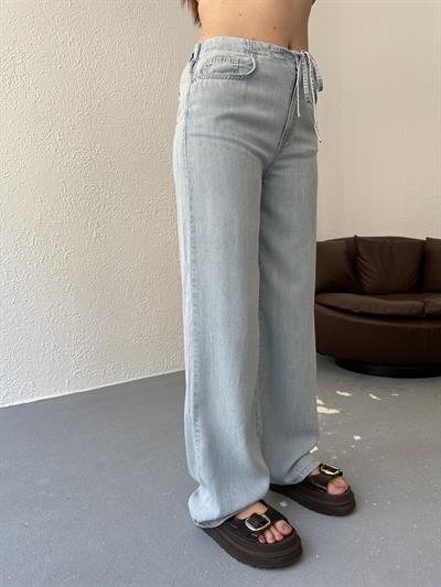 Tencel Kumaş Pantolon Mavi