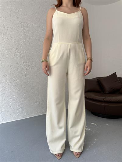 Tencel Kumaş Tulum Sarı