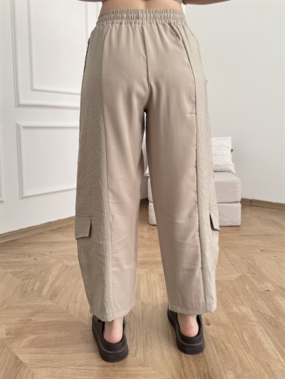 Tensel Garnili Relax Fit Pantolon Bej