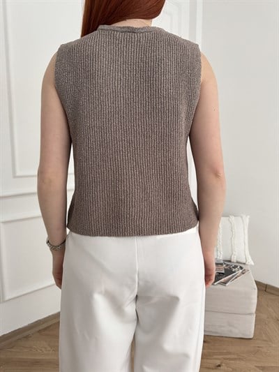 Triko Süveter Koyu vizon