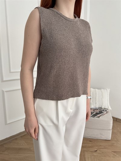 Triko Süveter Koyu vizon