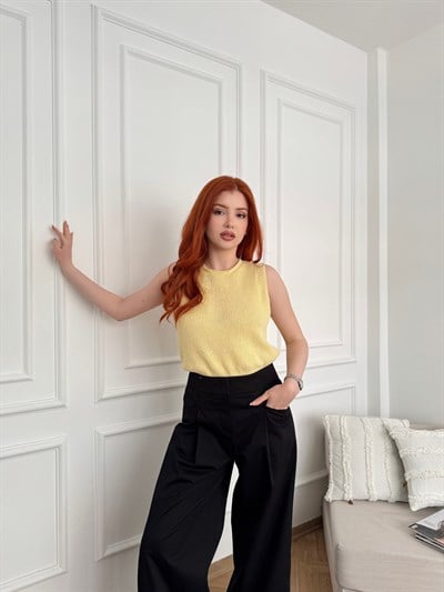 Triko Süveter Sarı