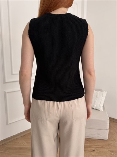 Triko Süveter Siyah