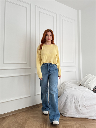 Wideleg Pantolon Mavi