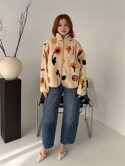 Yanı Parçalı Jean Pantolon Mavi