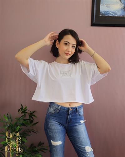 ESNORIA25Y14KTIS003-02-SToday Baskılı Tişört Beyaz