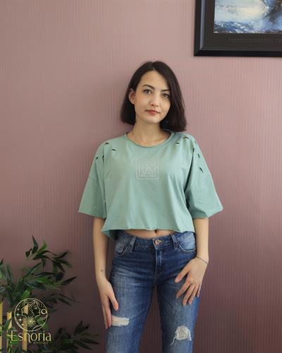 ESNORIA25Y14KTIS003-26-SToday Baskılı Tişört Mint