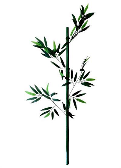 1 Adet 100cm / 1m Yapay Bambu Dalı Yaprağı