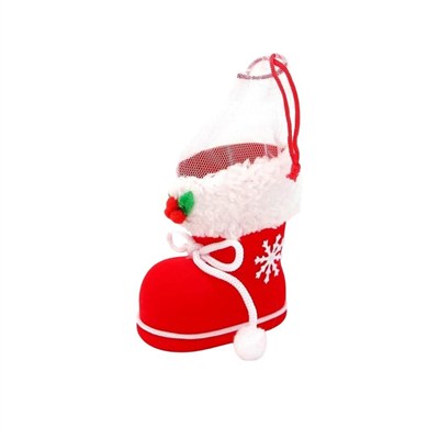 1 Adet 10cm Mini Yılbaşı Plastik Bot Çorap Hediye Kesesi