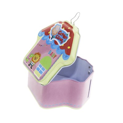 1 Adet 10x15cm Metal Kumbara Kutu Mini Ev