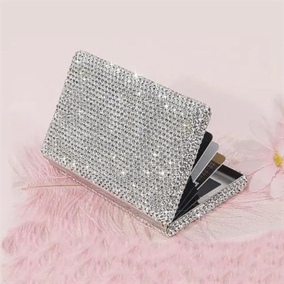 1 Adet 10x6cm Taş Kaplamalı Kartvizitlik Cardholder Parlak Taşlı