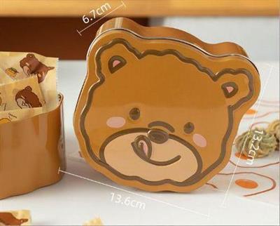 1 Adet 13,6cm Metal Kutu Ayıcık