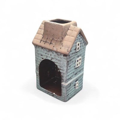 1 Adet 15x8cm Mini Seramik Ev Dekor Biblo Mavi Ev Mumluk
